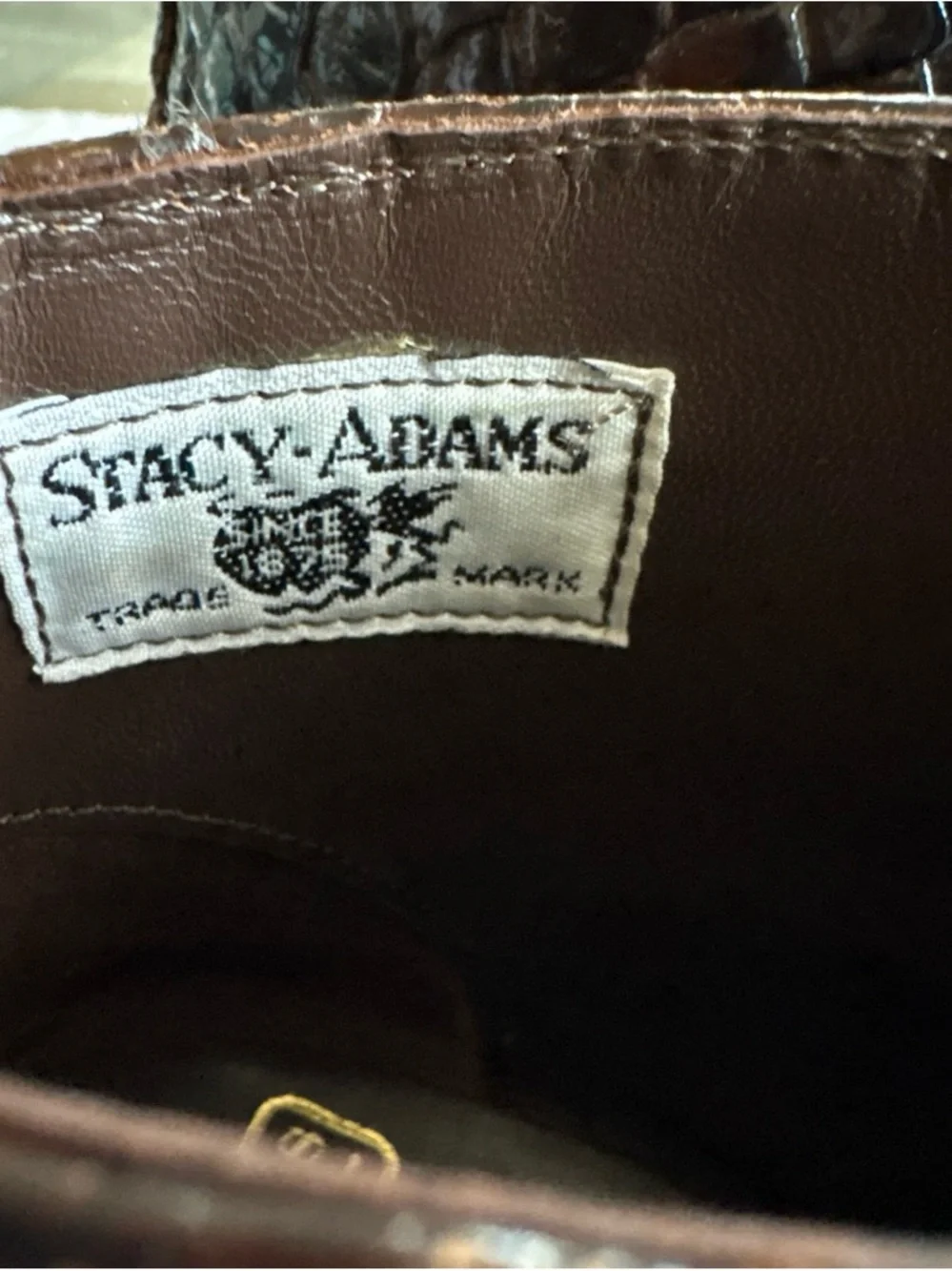 Adams Men's Brown Croc-Embossed Leather Chukka Boots